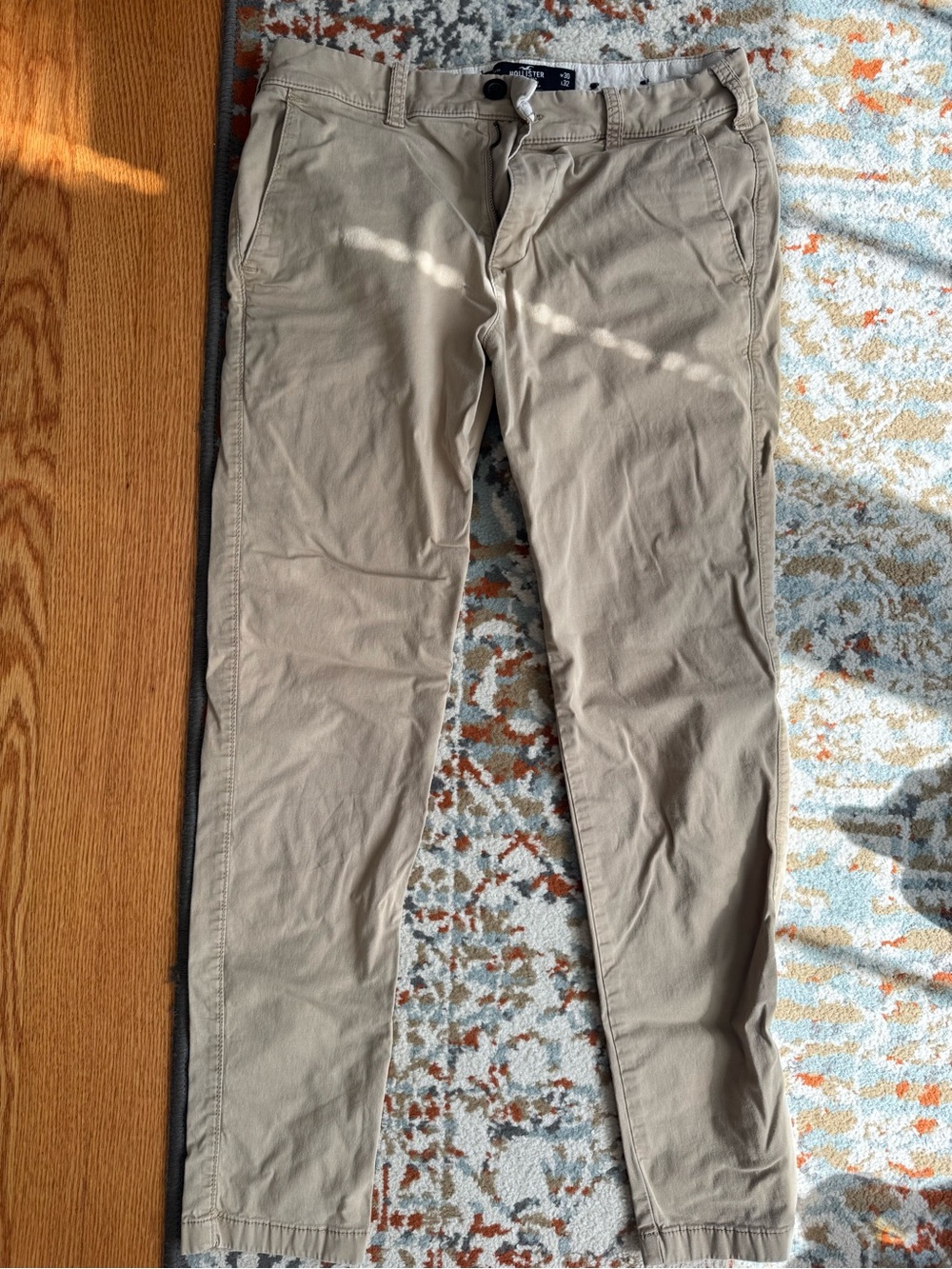 Hollister Light Tan Slim Chino Pants